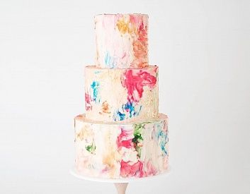 Свадебный торт с росписью