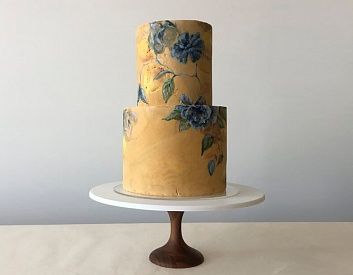 Свадебный торт с художественной росписью 2