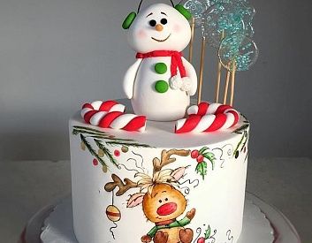Торт «Снеговичок»