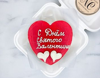 Бенто Торт сердце "С Днём святого Валентина"