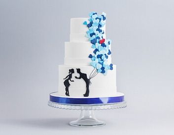 Свадебный торт Шарики сердечки