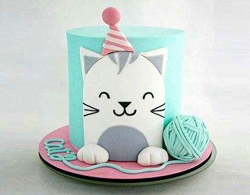 Торт «Котик с клубком»
